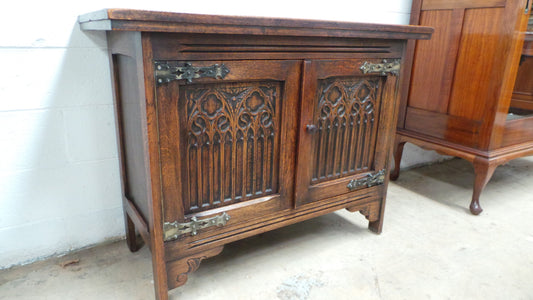 French Oak Carved Cabinet