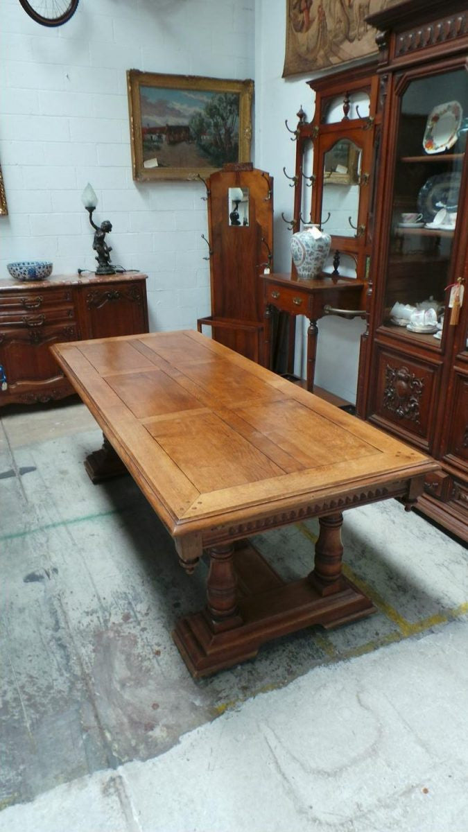 A Decorative Solid French Oak Farmhouse Table | Antique & Vintage | Moonee Ponds Antiques | Australia Wide Delivery