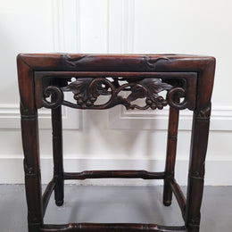 Chinese Rose wood occasional table. Nicely carved and could be used as a coffee table or and occasional table. It is in good original condition.