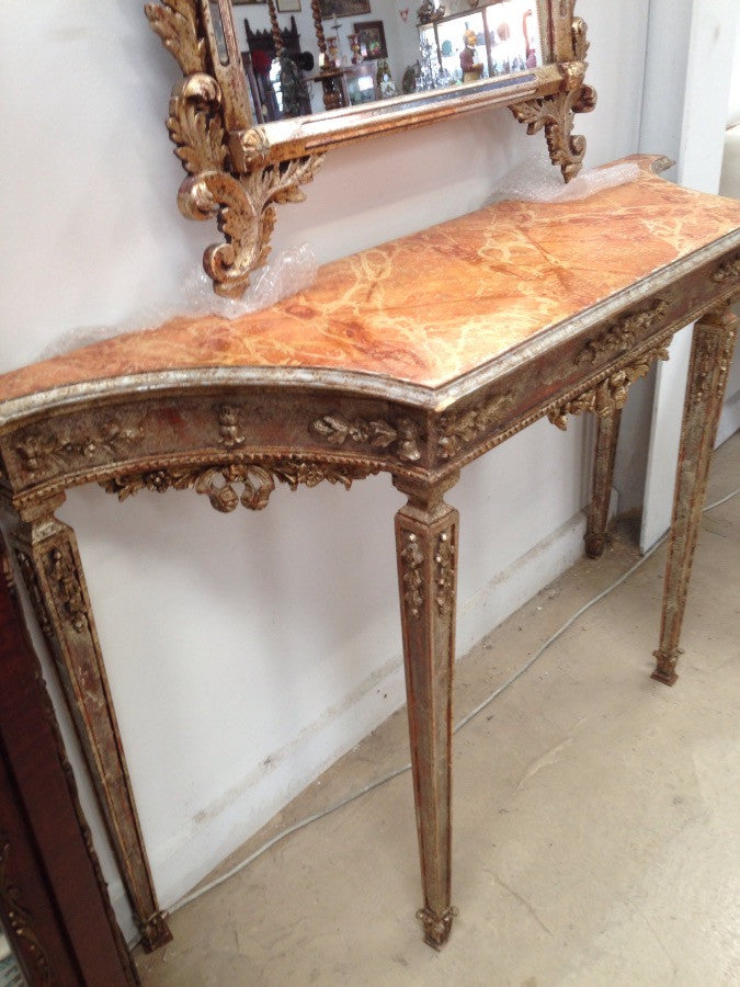 Italian Gilt Console Table And Mirror | Antique & Vintage | Moonee Ponds Antiques | Australia Wide Delivery