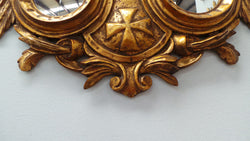 Hand Carved French Gilt Wood Double Mirror | Antique & Vintage | Moonee Ponds Antiques | Australia Wide Delivery
