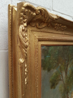 French Romantic Scene Oil Painting On Canvas | Antique & Vintage | Moonee Ponds Antiques | Australia Wide Delivery