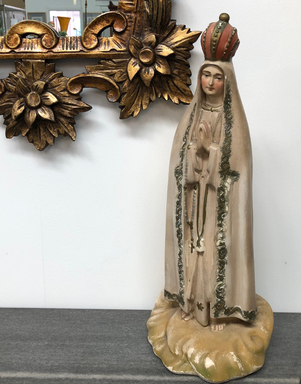 Vintage Blessed Virgin Religious Plaster Statue | Antique & Vintage | Moonee Ponds Antiques | Australia Wide Delivery