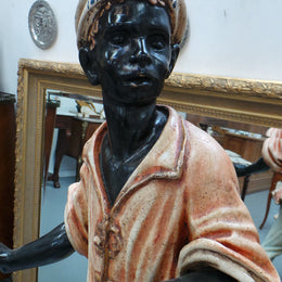 Striking 19th Century Antique Blackamoor Floor Lamp