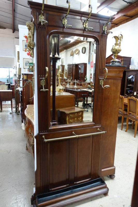 French 19th Century Walnut Hall Stand