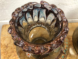 Pair Of Large Moser Enameled Vases With Lizards | Antique & Vintage | Moonee Ponds Antiques | Australia Wide Delivery