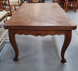 Oak Louis 15th Style Parquetry Top Extension Dining Table | Antique & Vintage | Moonee Ponds Antiques | Australia Wide Delivery