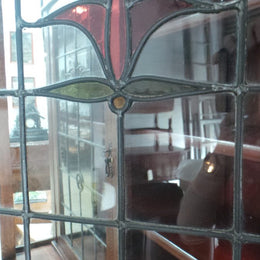 Arts and Crafts Lead Light Bookcase