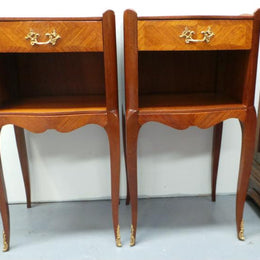 Pair of French Inlaid Bedsides Cabinets