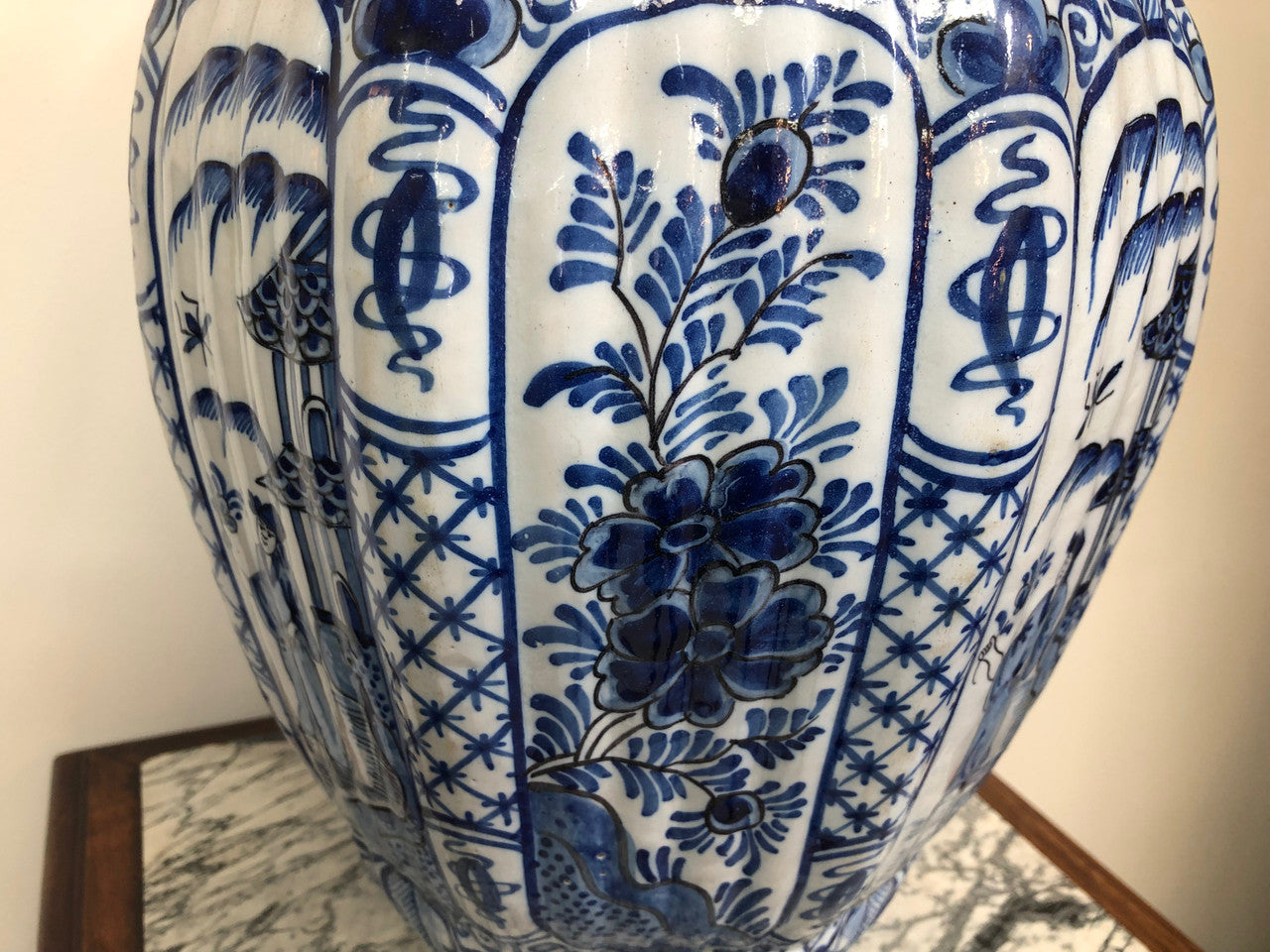 Large Early 18th Century Dutch Delft Hand Painted Lidded Vase – Moonee ...