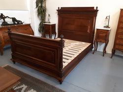 Henry II French Walnut 19th Century Queen Size bed | Antique & Vintage | Moonee Ponds Antiques | Australia Wide Delivery