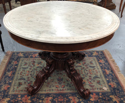 Mid 19th Century French Walnut White Marble Top Centre Table | Antique & Vintage | Moonee Ponds Antiques | Australia Wide Delivery