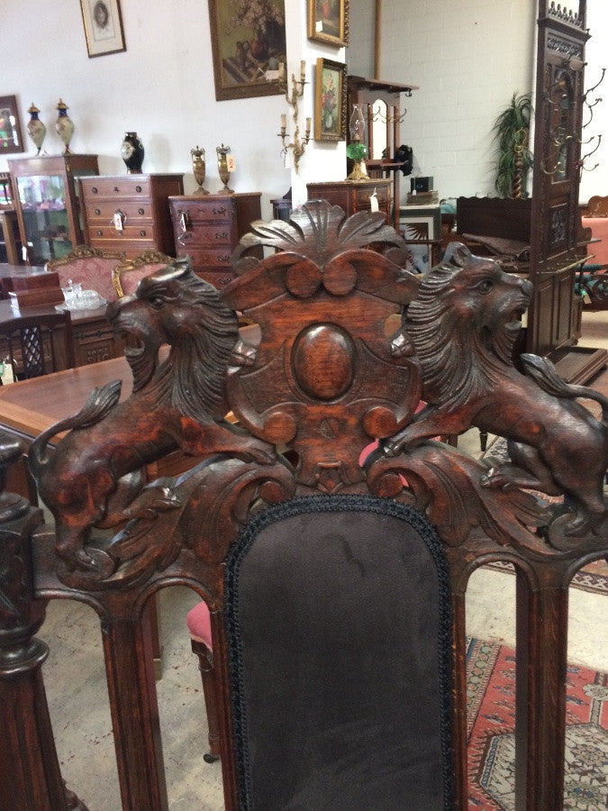 English Oak Gothic Style Chair