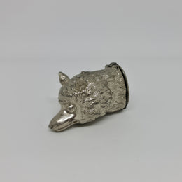 Stunning fox head silver plated match vesta case. In great original condition.