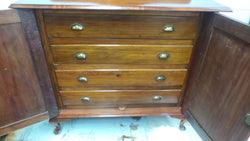 Australian Black Wood Art Deco Cabinet With Internal Storage | Antique & Vintage | Moonee Ponds Antiques | Australia Wide Delivery