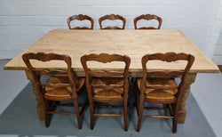 French Country Style Bleached Oak Farmhouse Table | Antique & Vintage | Moonee Ponds Antiques | Australia Wide Delivery