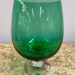 Vintage Swedish Christina Green glass vase in good condition.