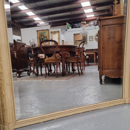 French 19th Century Napoleon III Style Grand Painted & Gilded Mirror