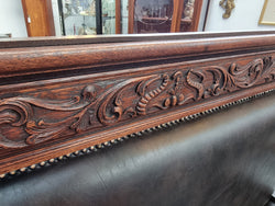 Fabulous 19th Century French Oak Grand Hall Seat | Antique & Vintage | Moonee Ponds Antiques | Australia Wide Delivery