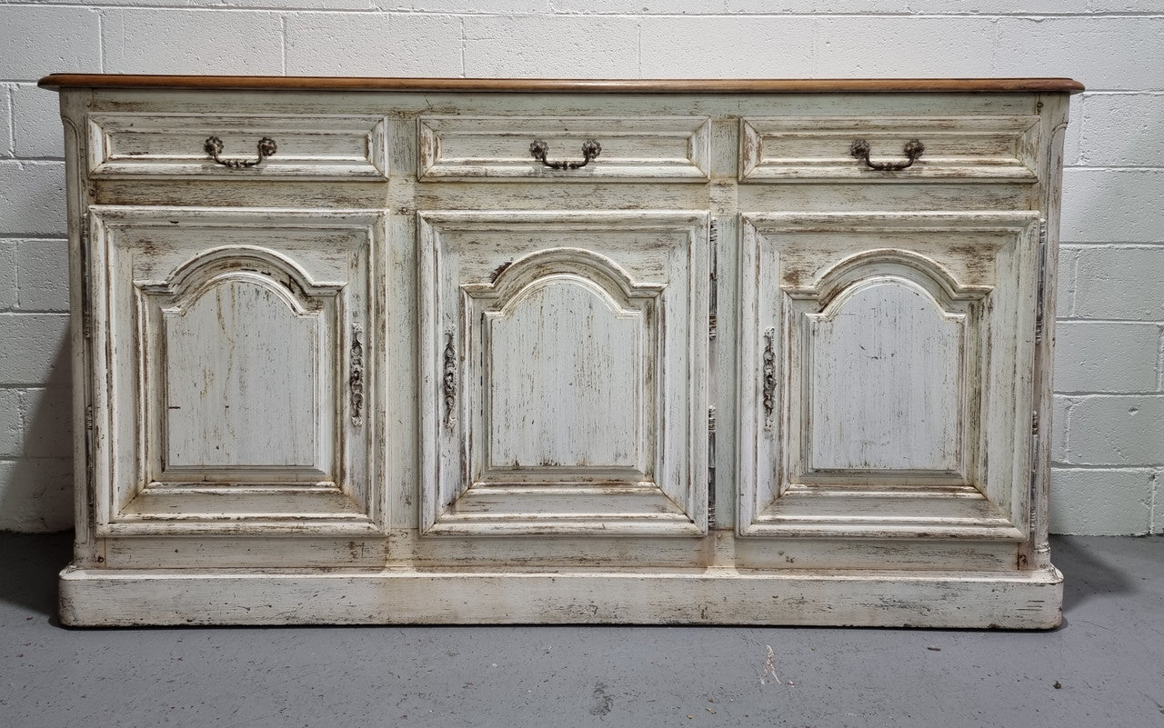 19th Century French Painted Three Door Oak Buffet | Antique & Vintage | Moonee Ponds Antiques | Australia Wide Delivery