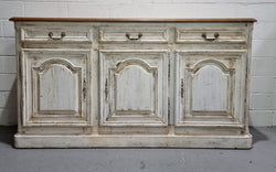 19th Century French Painted Three Door Oak Buffet | Antique & Vintage | Moonee Ponds Antiques | Australia Wide Delivery