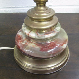 Italian Alabaster And Brass Lamp