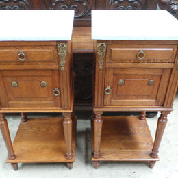 Pair of French Oak Bedside Cabinets-8