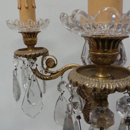 French Antique Girandole Table Lamp