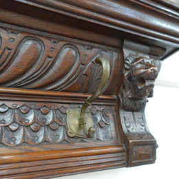 19th Century French Oak Coat Rack