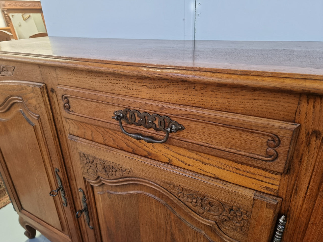 Beautiful French Oak Carved Sideboard | Antique & Vintage | Moonee Ponds Antiques | Australia Wide Delivery