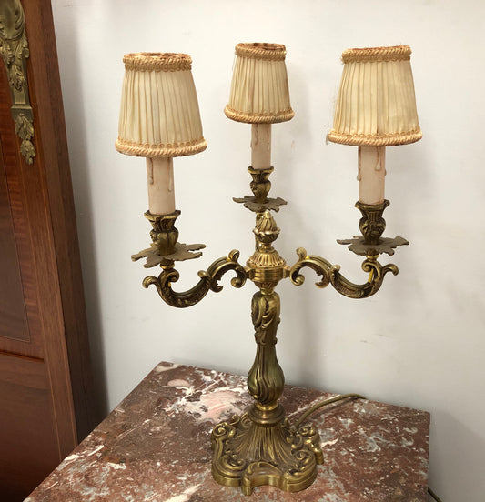 Gorgeous pair of Antique French Gilt Bronze Girandoles