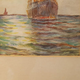 A lovely pair of framed watercolor paintings signed by Australian artist Harold Dalton Hall. In good original condition.