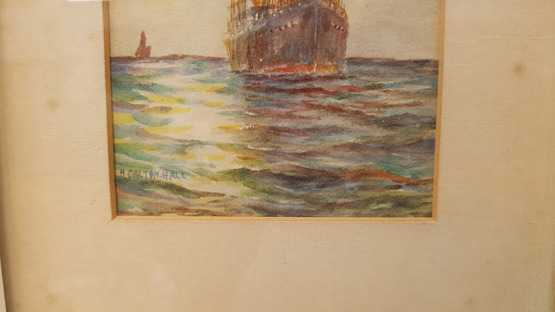 A lovely pair of framed watercolor paintings signed by Australian artist Harold Dalton Hall. In good original condition.