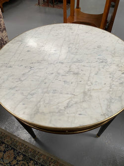 Stunning Antique French Louis XVI Style Mahogany & Marble Top Round Table | Antique & Vintage | Moonee Ponds Antiques | Australia Wide Delivery