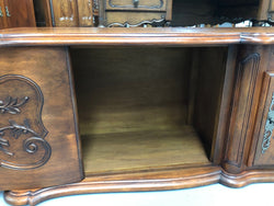 Fabulous Carved Oak Low Line TV Cabinet | Antique & Vintage | Moonee Ponds Antiques | Australia Wide Delivery