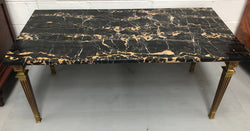 French Art Deco Coffee Table With A Portoro Marble Top | Antique & Vintage | Moonee Ponds Antiques | Australia Wide Delivery