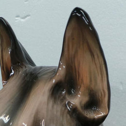 Life Size Mid Century Italian Porcelain German Shepherd