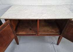 Blackwood Two Door Marble Top Cabinet | Antique & Vintage | Moonee Ponds Antiques | Australia Wide Delivery