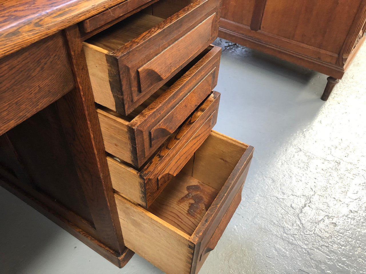 Fabulous American Oak Roll Top Desk