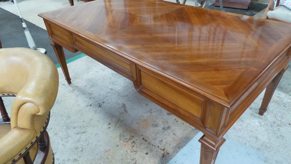 Large Walnut Desk | Antique & Vintage | Moonee Ponds Antiques | Australia Wide Delivery