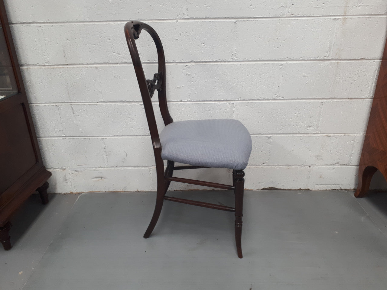 Late Victorian Mahogany Bedroom Chair | Antique & Vintage | Moonee Ponds Antiques | Australia Wide Delivery
