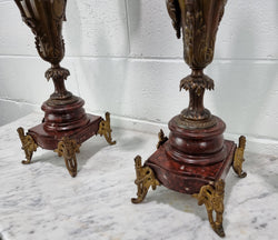 Pair of Decorative Antique French Spelter & Marble Candelabras | Antique & Vintage | Moonee Ponds Antiques | Australia Wide Delivery
