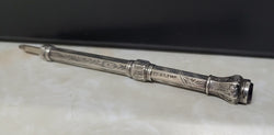 Interesting Sterling Silver & Amethyst Propelling & Extending Pencil | Antique & Vintage | Moonee Ponds Antiques | Australia Wide Delivery