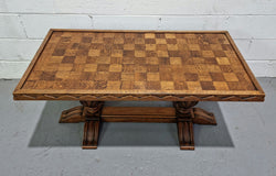 Amazing French Oak Solid Parquetry Top Coffee Table | Antique & Vintage | Moonee Ponds Antiques | Australia Wide Delivery