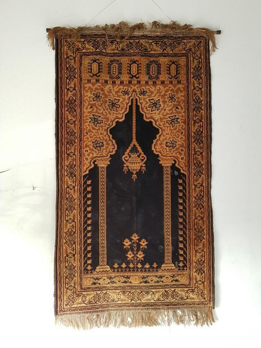 Late Victorian Persian Hanging Silk Tapestry