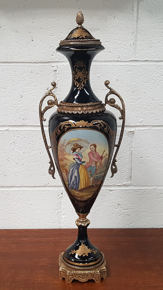 Vintage Sevres Style Hand Painted Vase