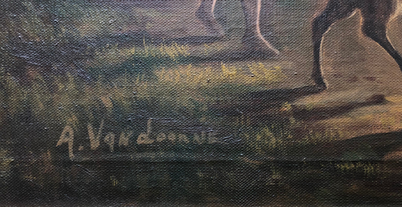 Antique Signed & Framed Oil On Canvas of "Country Scene" | Antique & Vintage | Moonee Ponds Antiques | Australia Wide Delivery