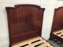 Rare French King Single Walnut Bed | Antique & Vintage | Moonee Ponds Antiques | Australia Wide Delivery