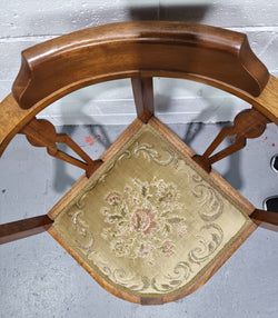 Mahogany Upholstered Corner Chair | Antique & Vintage | Moonee Ponds Antiques | Australia Wide Delivery