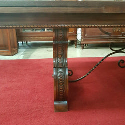 Large French Oak Spanish Style Extension Table | Antique & Vintage | Moonee Ponds Antiques | Australia Wide Delivery